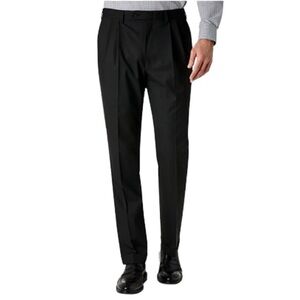 Lauren Ralph Lauren Men’s Total Comfort 100% Wool Pleated Pant Black 33x30 #1225